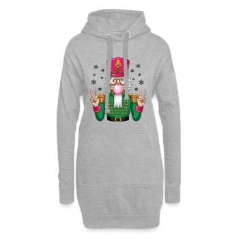 Nussknacker Kaugummi - Hoodie-Kleid - Grau meliert - Vorne