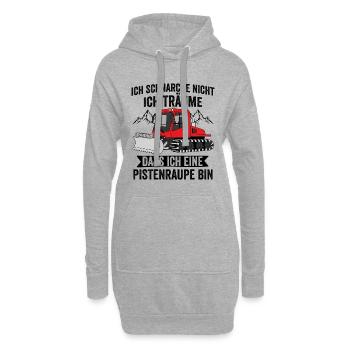 Je ne ronfle pas, je rêve que j’ai un - Sweat-shirt à capuche long Femme - gris chiné - Devant
