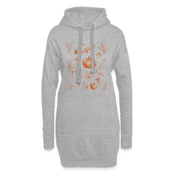 Gemütliche Herbststimmung - Hoodie-Kleid - Grau meliert - Vorne
