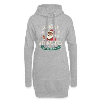 Schöne Weihnachten Frohe Und Gesellige Zeit - Hoodie-Kleid - Grau meliert - Vorne