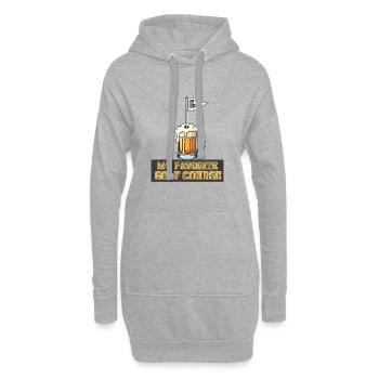 Ma bière de golf préférée - Sweat-shirt à capuche long Femme - gris chiné - Devant