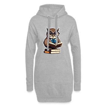 Eulenakademie im Anzug - Hoodie-Kleid - Grau meliert - Vorne