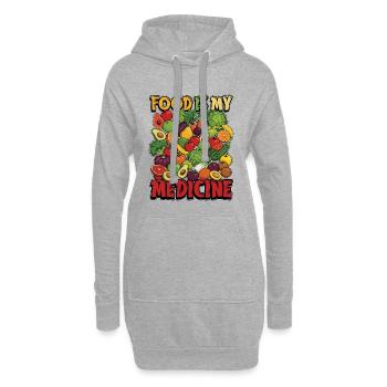 Nutritionniste L’alimentation est ma médecine Coach nutritionnel - Sweat-shirt à capuche long Femme - gris chiné - Devant