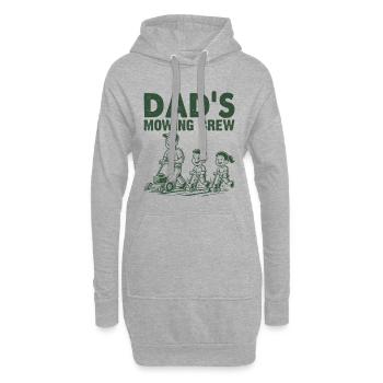 L’équipe de tonte de papa - Sweat-shirt à capuche long Femme - gris chiné - Devant