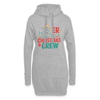 ER Christmas Crew - Hoodie Dress - heather grey - Front