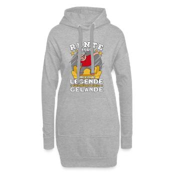 Rentner 2026 Rente Ruhestand Legende Geschenkidee - Hoodie-Kleid - Grau meliert - Vorne