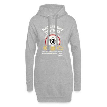 Wartungshinweis 60 Geburtstag Shirt  Jahrgang 1965 - Hoodie-Kleid - Grau meliert - Vorne
