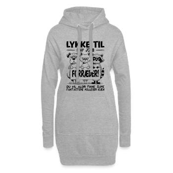Changement d'emploi : Bonne chance pour votre nouveau travail ! Cadeau d'adieu - Sweat-shirt à capuche long Femme - gris chiné - Devant