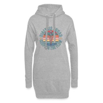 Infirmière en dialyse Escouade de dialyse Garder la vie de l’infirmière - Sweat-shirt à capuche long Femme - gris chiné - Devant