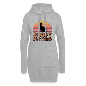 Rette Tiere: Adoptiere, Nicht Kaufen - Hoodie-Kleid - Grau meliert - Vorne