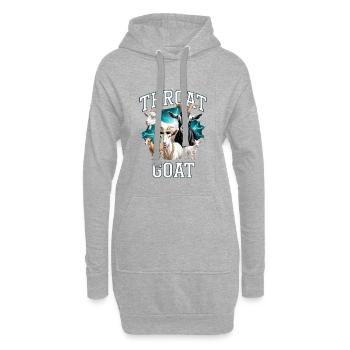 Throat Goat Meme Y2K Bootleg Unwearable - Hoodie-Kleid - Grau meliert - Vorne
