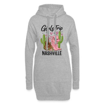 Voyage entre filles Nashville - Sweat-shirt à capuche long Femme - gris chiné - Devant