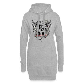 Ailes d’ange qui disent PAS la Peur de la Bible - Sweat-shirt à capuche long Femme - gris chiné - Devant