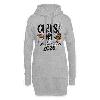Girls Trip Nashville 2026 - Hoodie-Kleid - Grau meliert - Vorne