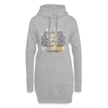 Tamil Sri Lanka Keep Calm And Say Vanakkam - Hoodie-Kleid - Grau meliert - Vorne