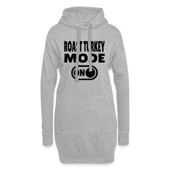Roast Turkey Mode ON  - Hoodie-Kleid - Grau meliert - Vorne