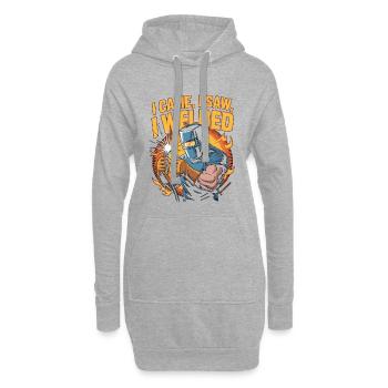 Welder I Came I Saw I Welded Craftsmanship Welding - Hoodie-Kleid - Grau meliert - Vorne