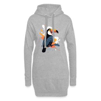 Tukan Farbexplosion - Hoodie-Kleid - Grau meliert - Vorne