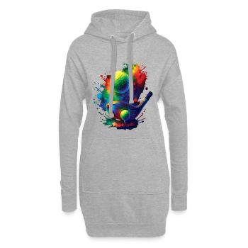 Golf Art - Illustration Vibrante pour Golfeur - Sweat-shirt à capuche long Femme - gris chiné - Devant