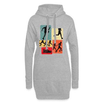 Lauffreude Silhouetten Mosaic - Hoodie-Kleid - Grau meliert - Vorne