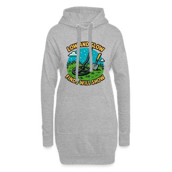 Niedrige und langsame Funde zeigen Metallerkennung - Hoodie-Kleid - Grau meliert - Vorne