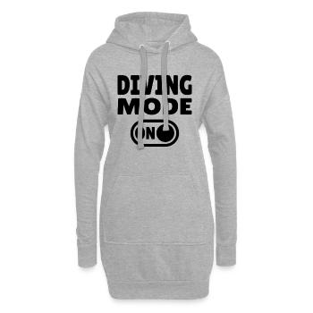 Mode plongée activé – Tauchen - Sweat-shirt à capuche long Femme - gris chiné - Devant