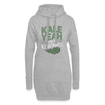 Nutritionist Kale Yeah I'm A Registered Dietitian - Sweat-shirt à capuche long Femme - gris chiné - Devant