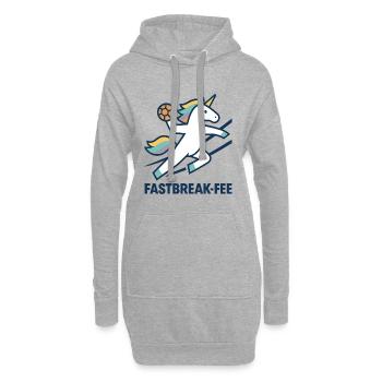 Einhorn Handball Fastbreak Fee, Konter Zauber - Hoodie-Kleid - Grau meliert - Vorne
