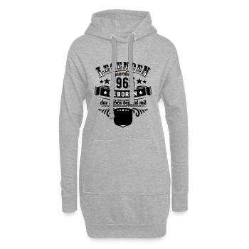 Legenden wurden 1965 geboren Geburtstag eintragen - Hoodie-Kleid - Grau meliert - Vorne