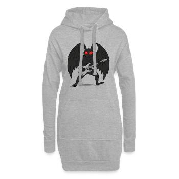 Mothman Rock Guitar Cryptid - Hoodie-Kleid - Grau meliert - Vorne