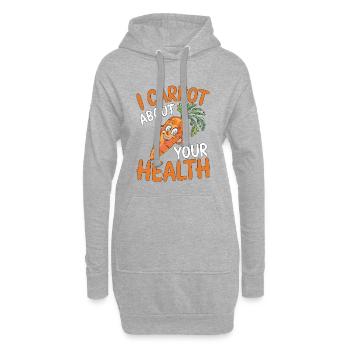 Nutritionniste Je parle de votre diététicien santé - Sweat-shirt à capuche long Femme - gris chiné - Devant