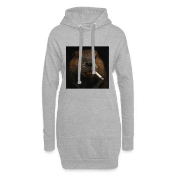 Smoking Beaver - Hoodie-Kleid - Grau meliert - Vorne