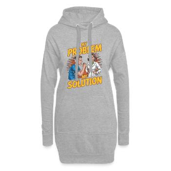 Nutritionist My Problem My Pictogram Mom Dad - Hoodie-Kleid - Grau meliert - Vorne