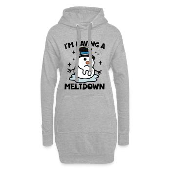 Ich habe einen Zusammenbruch - Hoodie-Kleid - Grau meliert - Vorne