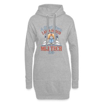 Technicien IRM Une histoire courte Je suis fier d’être radiologue - Sweat-shirt à capuche long Femme - gris chiné - Devant