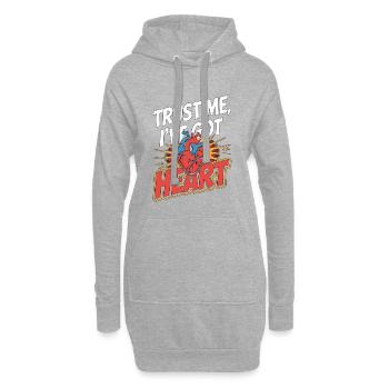 Cardiac Tech Trust Me I've Got Heart Echo Tech - Hoodie-Kleid - Grau meliert - Vorne