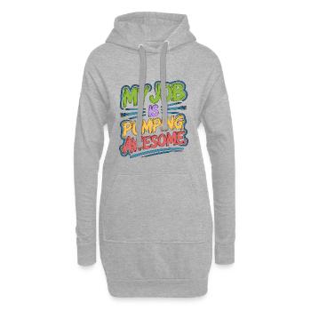 Cardiac Tech My Job Is Pumping Awesome Echo Tech - Hoodie-Kleid - Grau meliert - Vorne