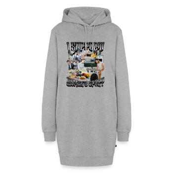 Je soutiens le bootleg inportable du sport féminin - Sweat-shirt à capuche long Femme - gris chiné - Devant