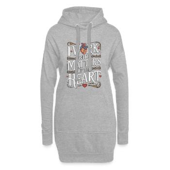 Cardiac Tech I Work With Matters Of Sonography - Hoodie-Kleid - Grau meliert - Vorne