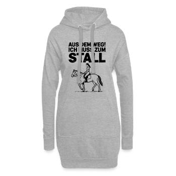 Cheval, équitation, cavalier, propriétaire de cheval, sport équestre - Sweat-shirt à capuche long Femme - gris chiné - Devant