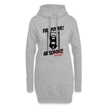 Sloth | Full power from tomorrow | Fitness Saying - Hoodie Dress - heather grey - Front