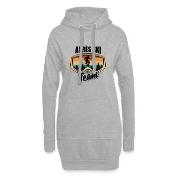 Après Équipe de ski, sports d’hiver, forfaits ski - Sweat-shirt à capuche long Femme - gris chiné - Devant