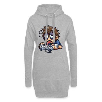 Gamer's Night Dreamer - Hoodie-Kleid - Grau meliert - Vorne
