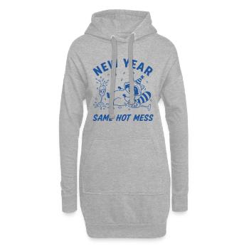 Même désordre de la fête de ratons laveurs - Sweat-shirt à capuche long Femme - gris chiné - Devant