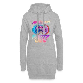 Après Ski Party Crew colorée - Sweat-shirt à capuche long Femme - gris chiné - Devant