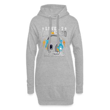 Level 7 Unlocked Legend - Hoodie-Kleid - Grau meliert - Vorne