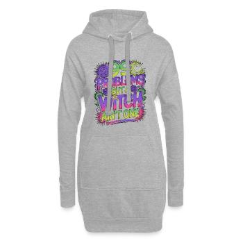Witchcraft 99 Problems But A Witch Spellcaster - Hoodie Dress - heather grey - Front