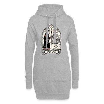 Baba Yaga Dunkle Slawische Hexenkunst - Hoodie-Kleid - Grau meliert - Vorne