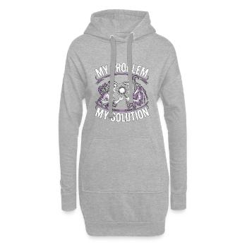 Witchcraft My Problem My Pictogram Dad Spellcaster - Hoodie-Kleid - Grau meliert - Vorne
