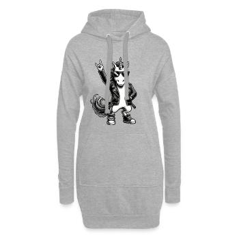 Rock, Rocker, Rock Musik, Heavy Metal, Rock Hand - Hoodie-Kleid - Grau meliert - Vorne